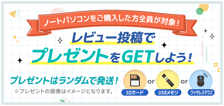 レビュー投稿でプレゼントGET