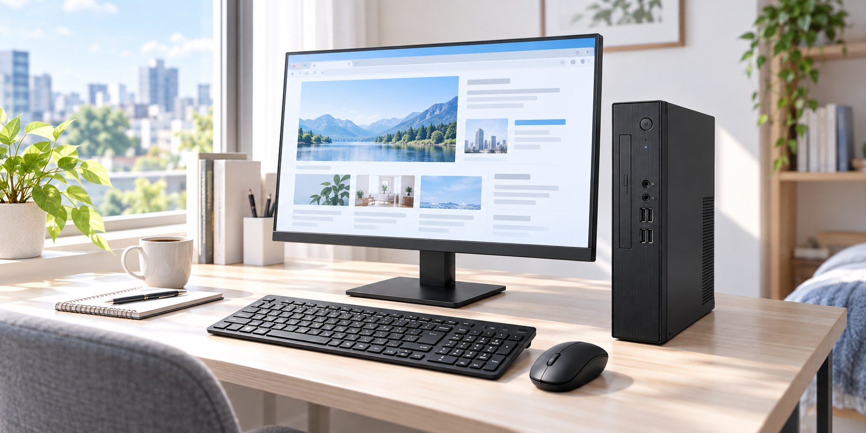 スリムPCで、机の余白を取り戻す