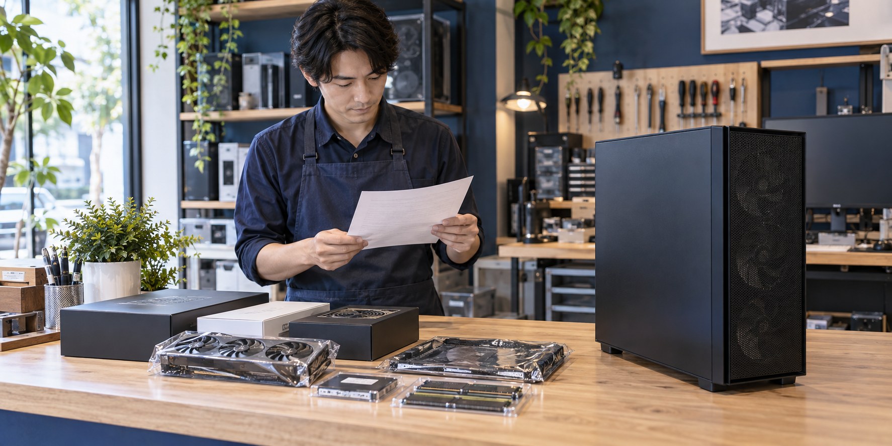 ご注文の構成を確認してから、組み立て