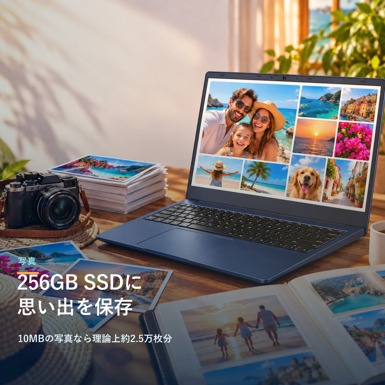 256GB SSDに写真や文書を保存