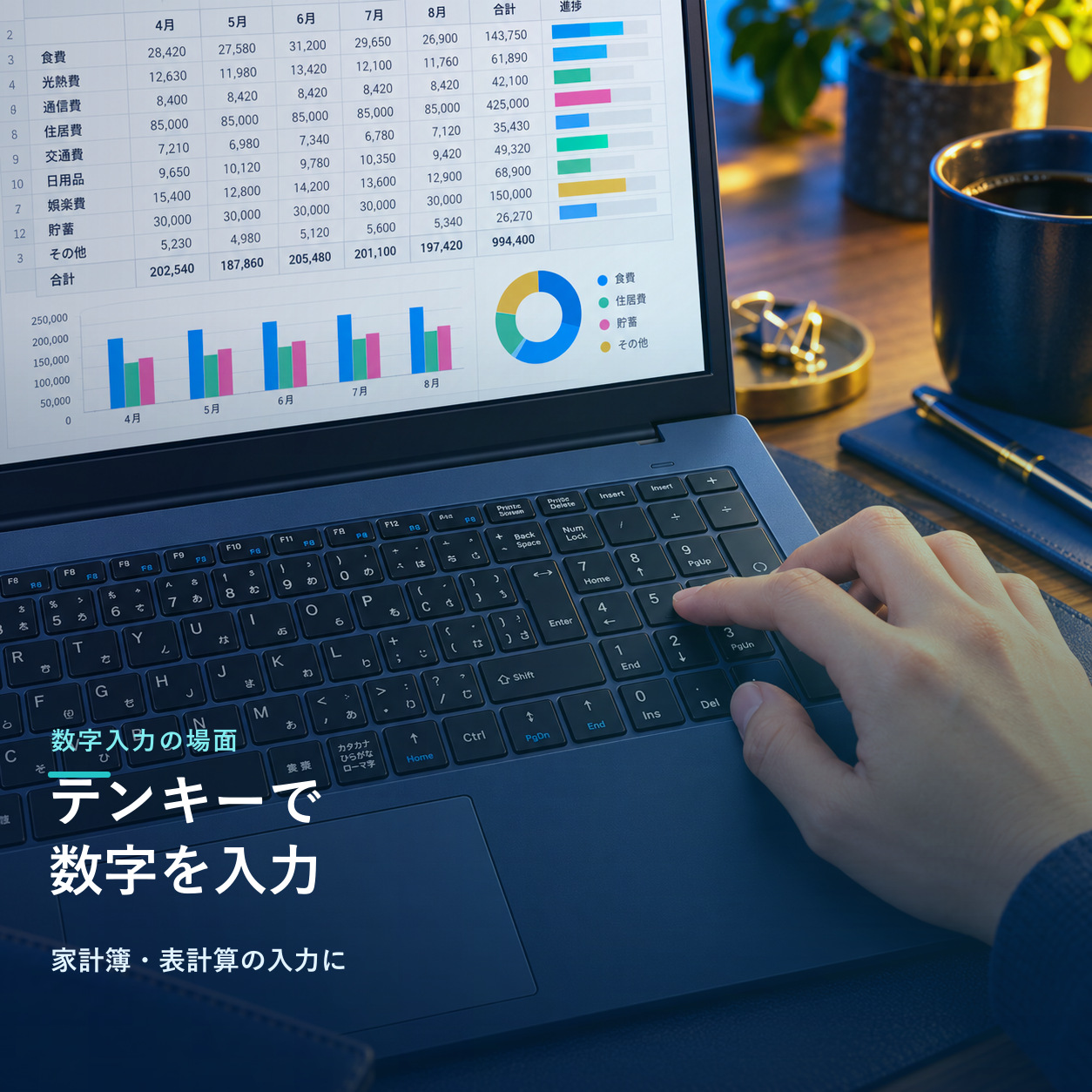 テンキーで数字入力を進めやすく
